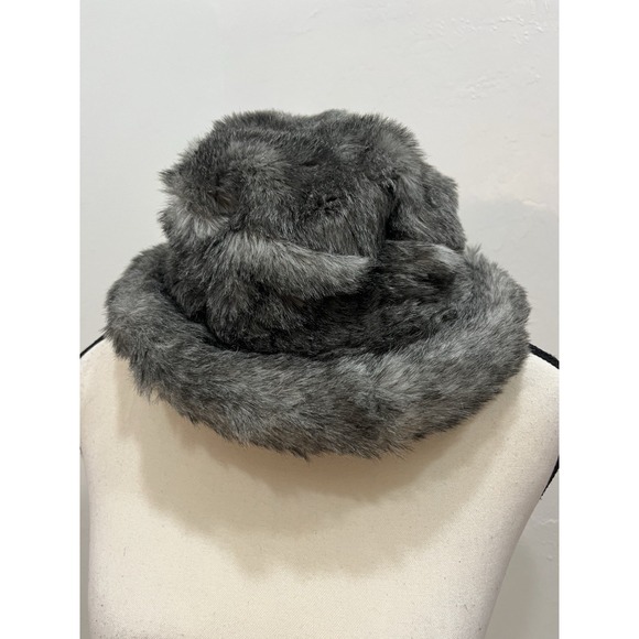 Parkhurst Gray Faux Fur Bucket Hat Winter‎ Cloche Made in Canada RN 89898 main image 4